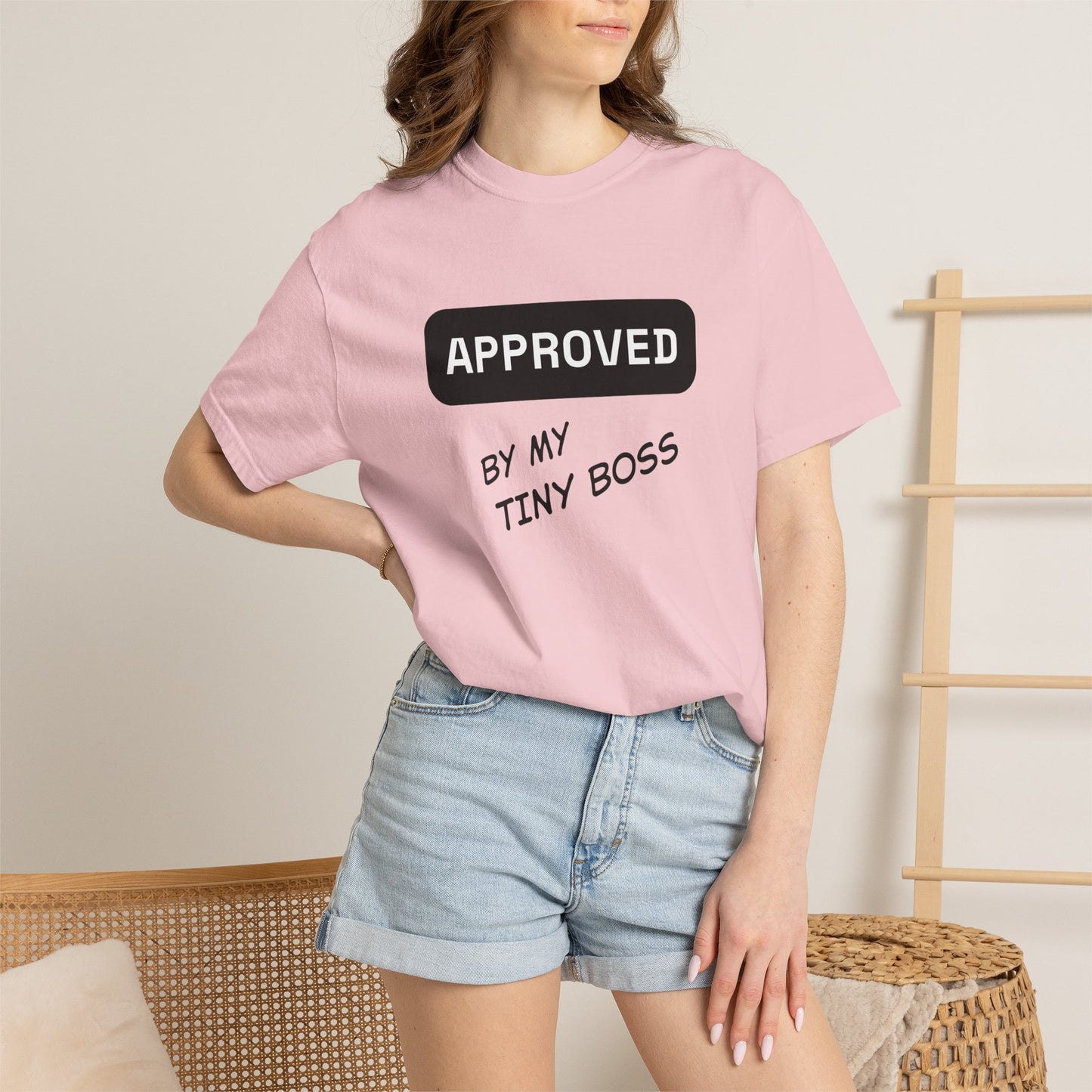 Approved by My Tiny Boss T-Shirt - Cute Mom/Dad Baby Approval Tee