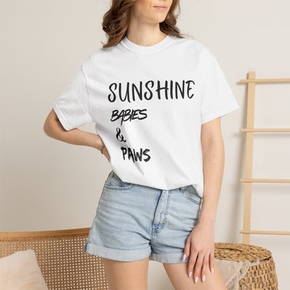 T-Shirt — Sunshine, Babies & Paws Graphic Tee