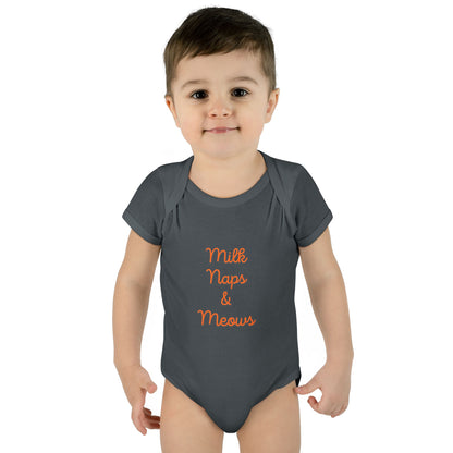 Milk Naps & Meows Baby Bodysuit