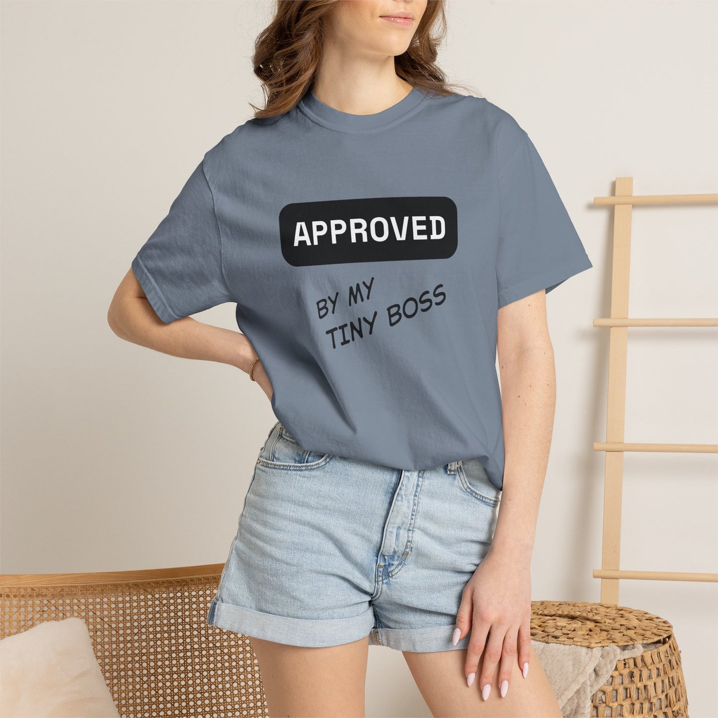 Approved by My Tiny Boss T-Shirt - Cute Mom/Dad Baby Approval Tee