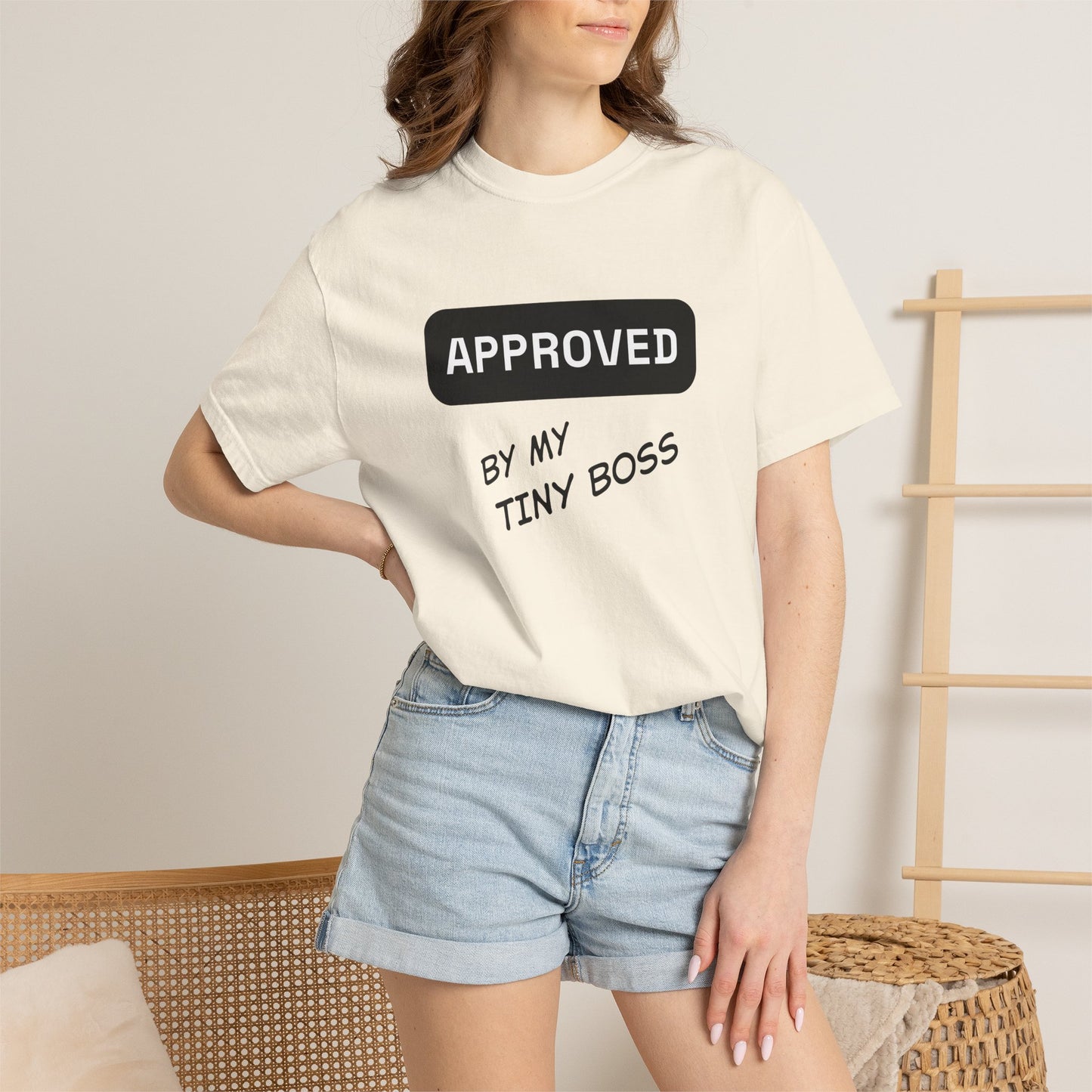 Approved by My Tiny Boss T-Shirt - Cute Mom/Dad Baby Approval Tee
