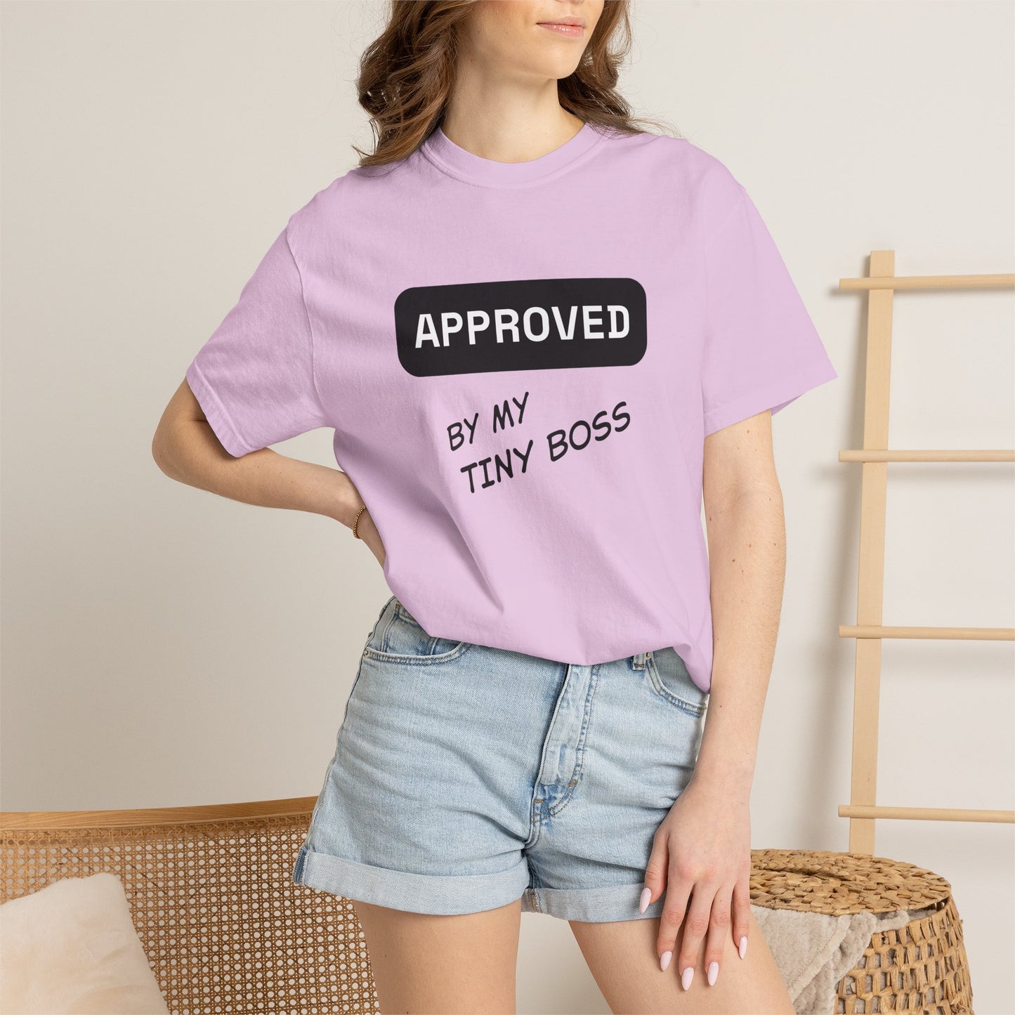 Approved by My Tiny Boss T-Shirt - Cute Mom/Dad Baby Approval Tee