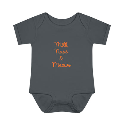 Milk Naps & Meows Baby Bodysuit