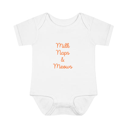Milk Naps & Meows Baby Bodysuit