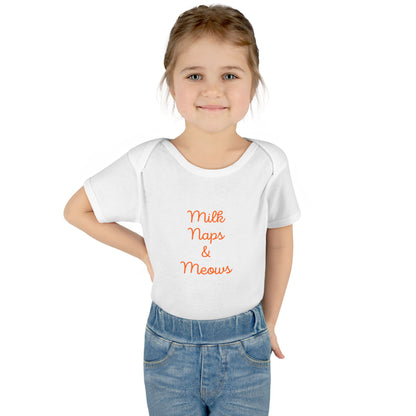 Milk Naps & Meows Baby Bodysuit