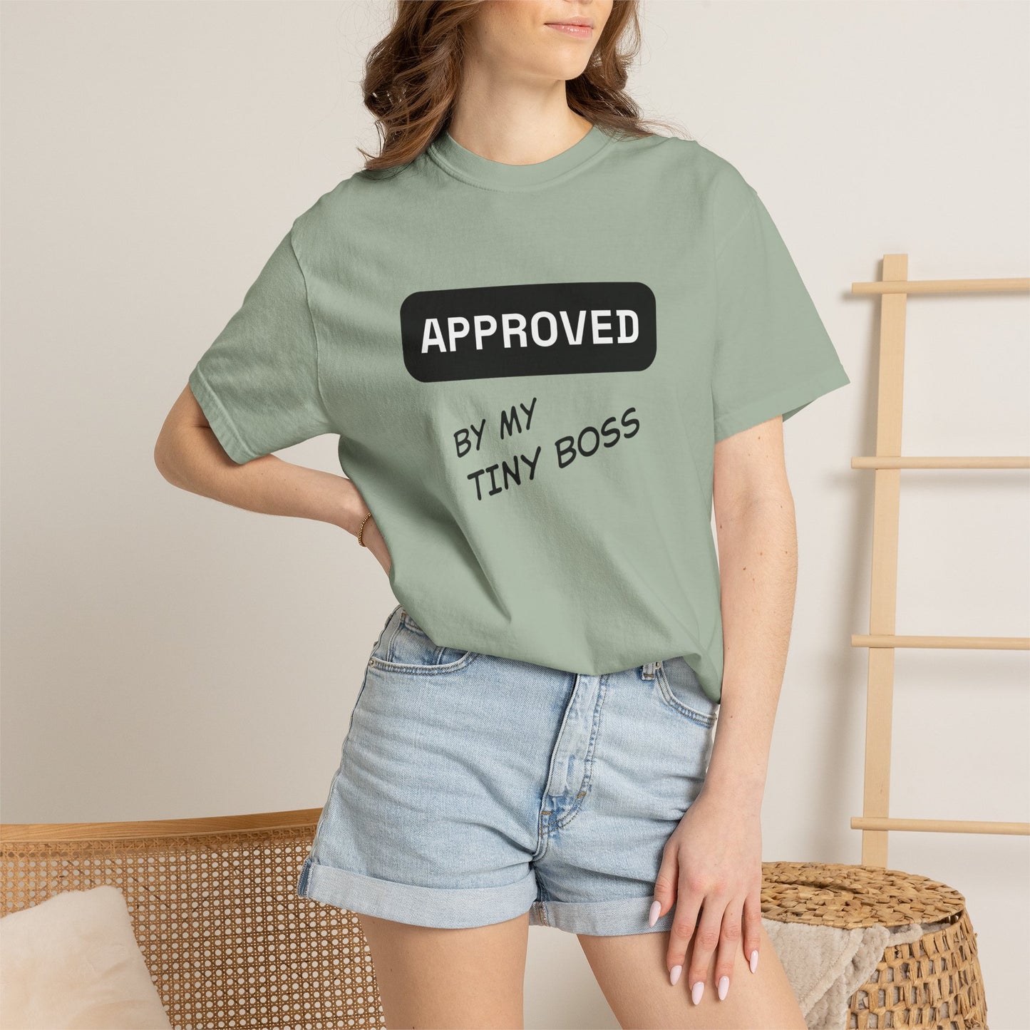 Approved by My Tiny Boss T-Shirt - Cute Mom/Dad Baby Approval Tee