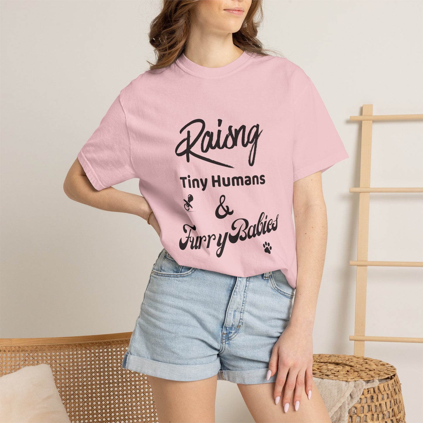 Raising Tiny Humans & Furry Babies T‑Shirt