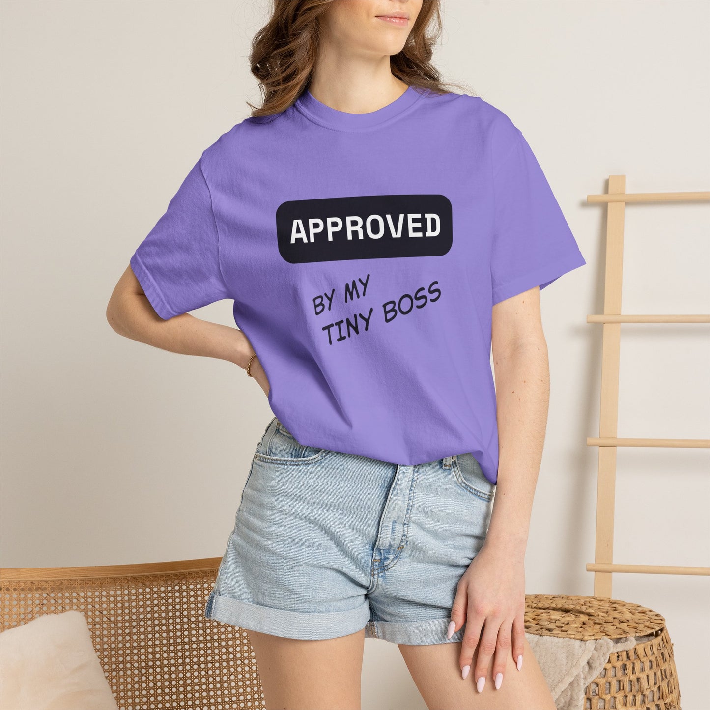 Approved by My Tiny Boss T-Shirt - Cute Mom/Dad Baby Approval Tee